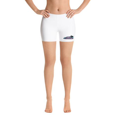 White JRN Women's Stretch Shorts