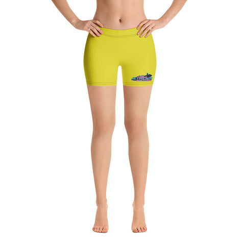 Yellow JRN Women's Stretch Shorts